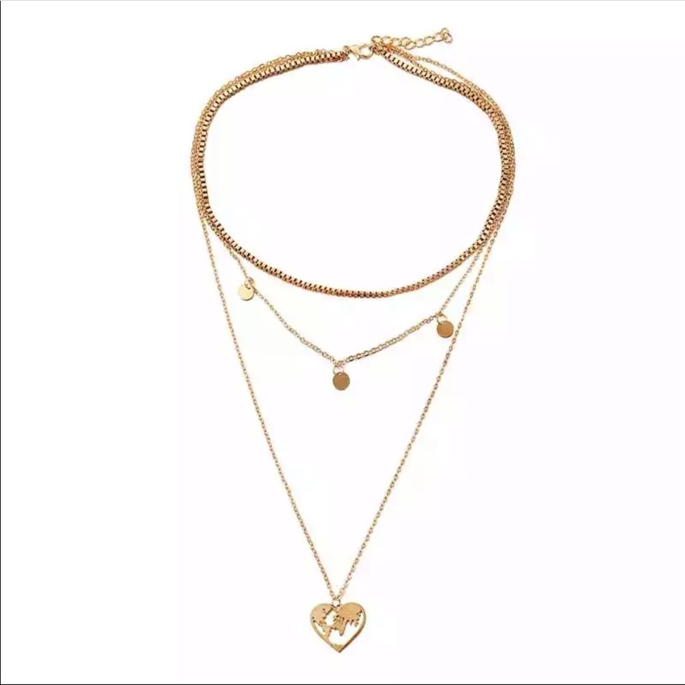 NEW DAINTY GOLD LAYERED NECKLACE - Picture 2 of 5